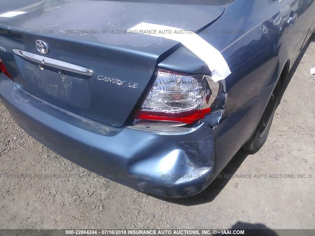 4T1BE32K93U237430 - 2003 TOYOTA CAMRY LE/XLE/SE ლურჯი ფოტო 6