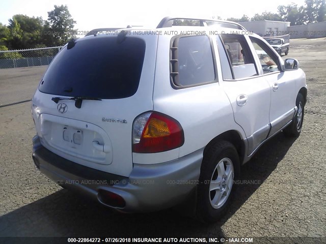 KM8SB12B84U811398 - 2004 HYUNDAI SANTA FE GL WHITE photo 4