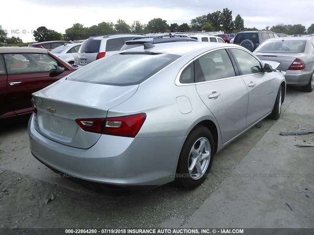 1G1ZB5ST0HF140380 - 2017 CHEVROLET MALIBU LS Gümüş foto 4