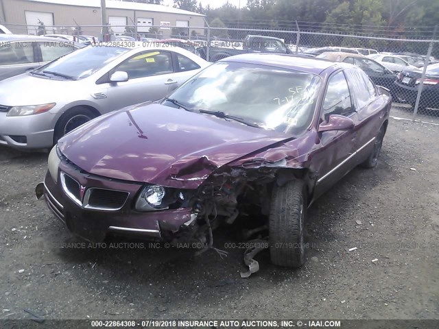 1G2HX54K414179634 - 2001 PONTIAC BONNEVILLE SE RED photo 2