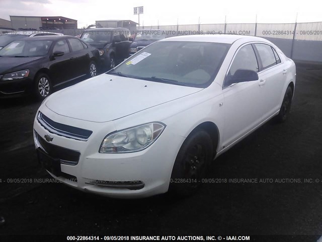 1G1ZG57B58F217696 - 2008 CHEVROLET MALIBU LS Ақ фото 2