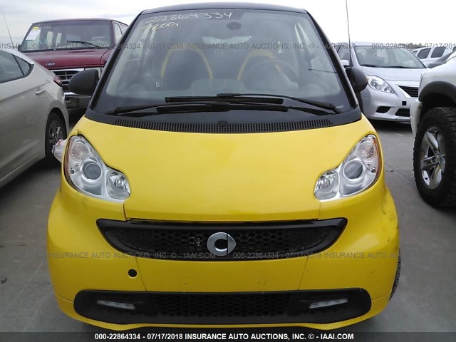 WMEEJ3BA7DK709174 - 2013 SMART FORTWO PURE/PASSION YELLOW photo 6