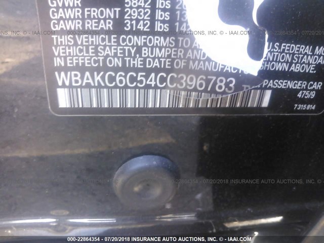 WBAKC6C54CC396783 - 2012 BMW 750 XI BLACK photo 9