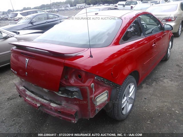 1G2AL15F077135015 - 2007 PONTIAC G5 RED photo 4