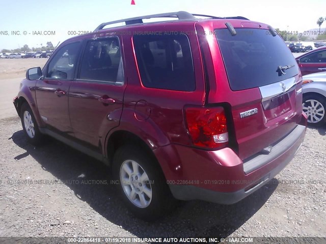 4F2CZ02Z48KM09164 - 2008 MAZDA TRIBUTE I RED photo 3