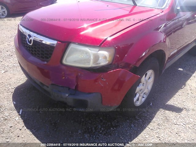 4F2CZ02Z48KM09164 - 2008 MAZDA TRIBUTE I RED photo 6