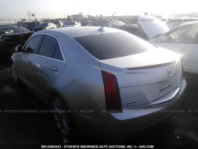 1G6AF5SX3E0104292 - 2014 CADILLAC ATS PREMIUM SILVER photo 3