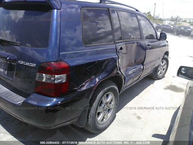 JTEDP21A070146310 - 2007 TOYOTA HIGHLANDER SPORT/LIMITED BLUE photo 4