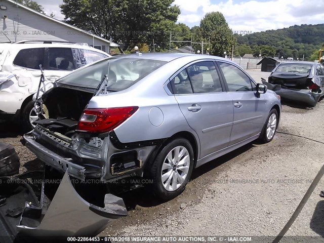 4S3BNAC65F3074165 - 2015 SUBARU LEGACY 2.5I PREMIUM GRAY photo 4