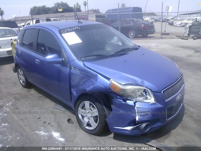 KL1TD66E99B314312 - 2009 CHEVROLET AVEO LS/LT BLUE photo 1