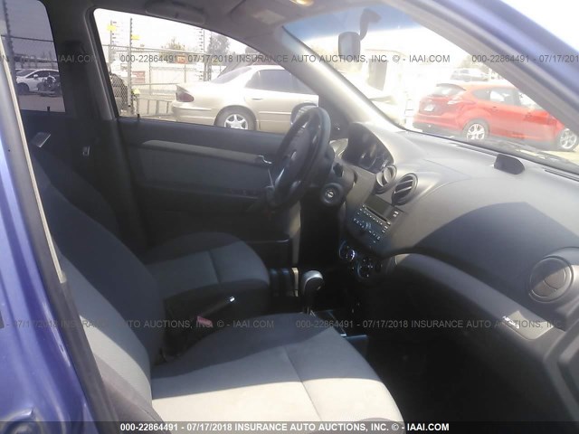 KL1TD66E99B314312 - 2009 CHEVROLET AVEO LS/LT 蓝色 照片 5