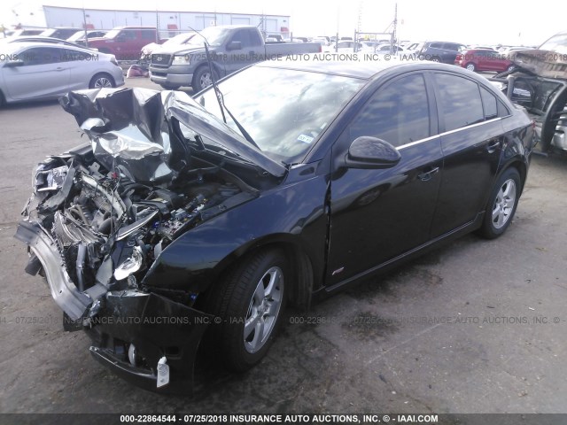 1G1PC5SB0E7456766 - 2014 CHEVROLET CRUZE LT BLACK photo 2