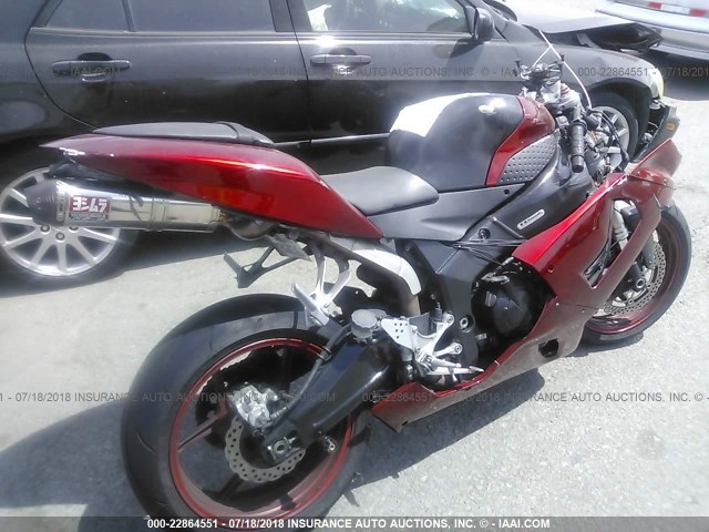 JKBZXJD176A002106 - 2006 KAWASAKI ZX636 C1 RED photo 4