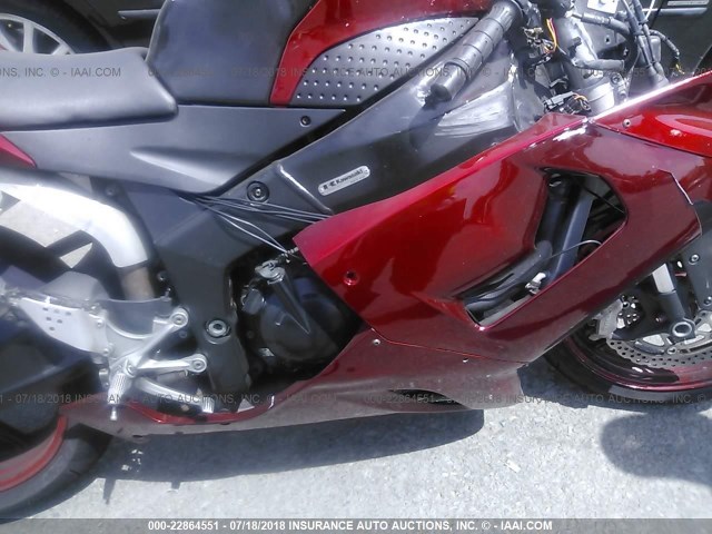 JKBZXJD176A002106 - 2006 KAWASAKI ZX636 C1 RED photo 8