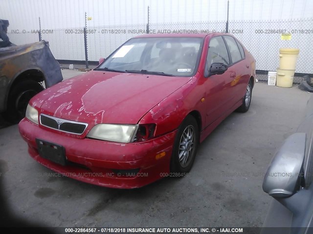 JNKCP11A1XT004345 - 1999 INFINITI G20 RED photo 2