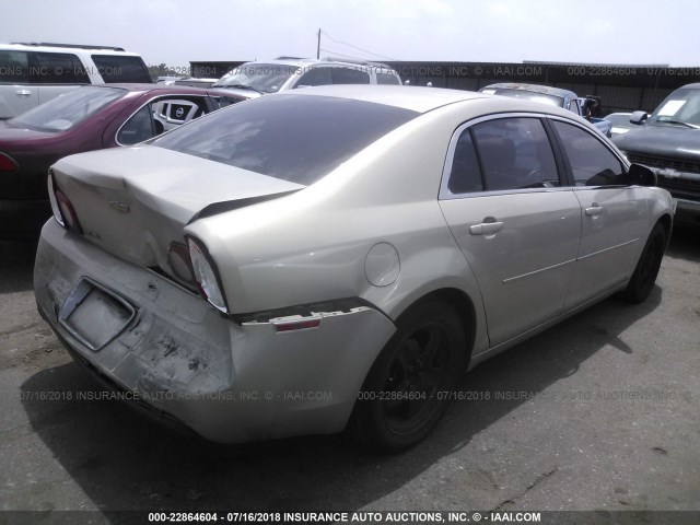 1G1ZG57B09F140186 - 2009 CHEVROLET MALIBU LS ოქროსფერი ფოტო 4