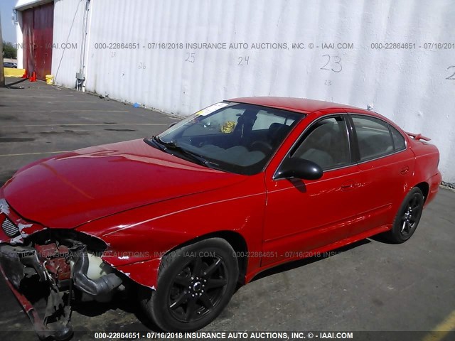 1G2NF52E74M665863 - 2004 PONTIAC GRAND AM SE1 RED photo 2