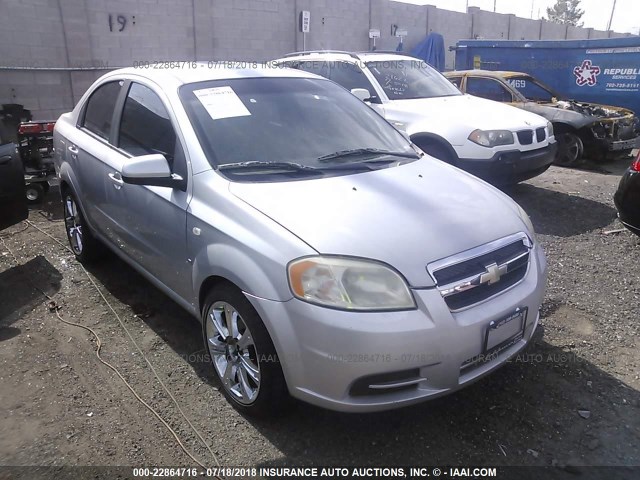 KL1TD56658B243854 - 2008 CHEVROLET AVEO LS SILVER photo 1