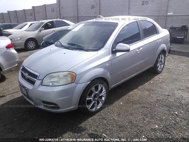 KL1TD56658B243854 - 2008 CHEVROLET AVEO LS SILVER photo 2