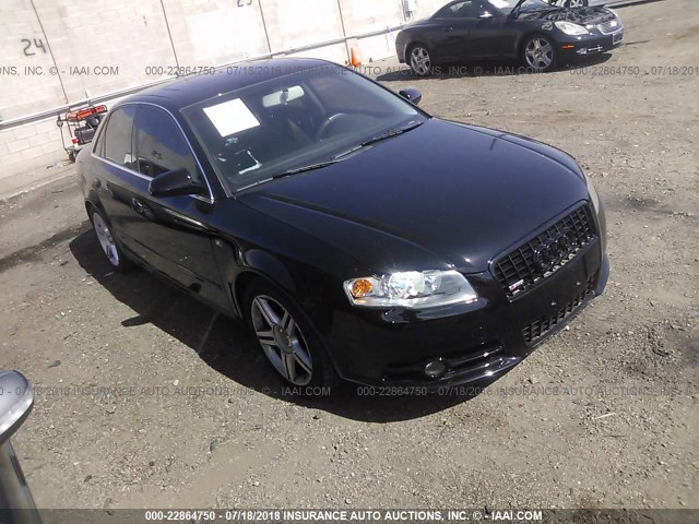 WAUAF78E78A006618 - 2008 AUDI A4 2.0T BLACK photo 1