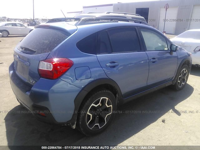 JF2GPAMCXFH275746 - 2015 SUBARU XV CROSSTREK 2.0 LIMITED BLUE photo 4