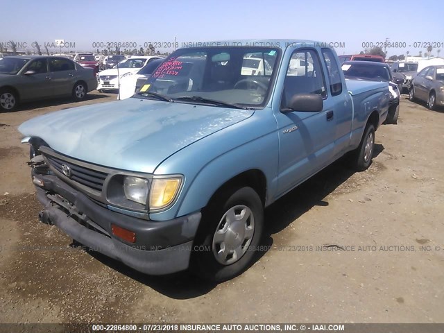 4TAUN53BXSZ006122 - 1995 TOYOTA TACOMA XTRACAB BLUE photo 2