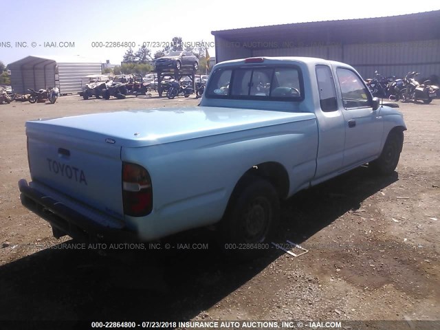 4TAUN53BXSZ006122 - 1995 TOYOTA TACOMA XTRACAB BLUE photo 4