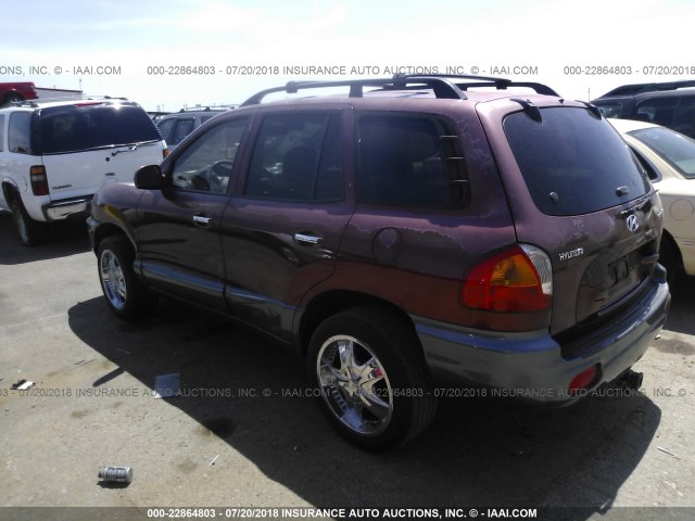 KM8SC83D61U015220 - 2001 HYUNDAI SANTA FE GLS/LX RED photo 3