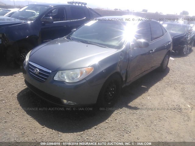 KMHDU46D48U385554 - 2008 HYUNDAI ELANTRA GLS/SE/LIMITED GRAY photo 2