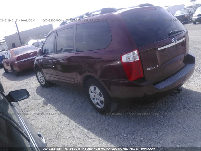 KNDMB233766073255 - 2006 KIA SEDONA EX/LX RED photo 3