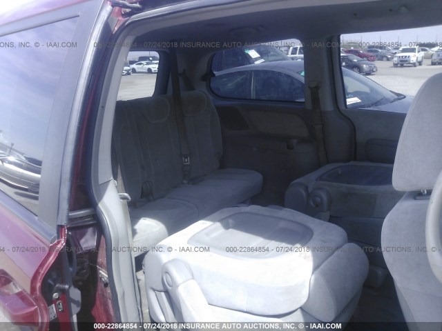 KNDMB233766073255 - 2006 KIA SEDONA EX/LX RED photo 8