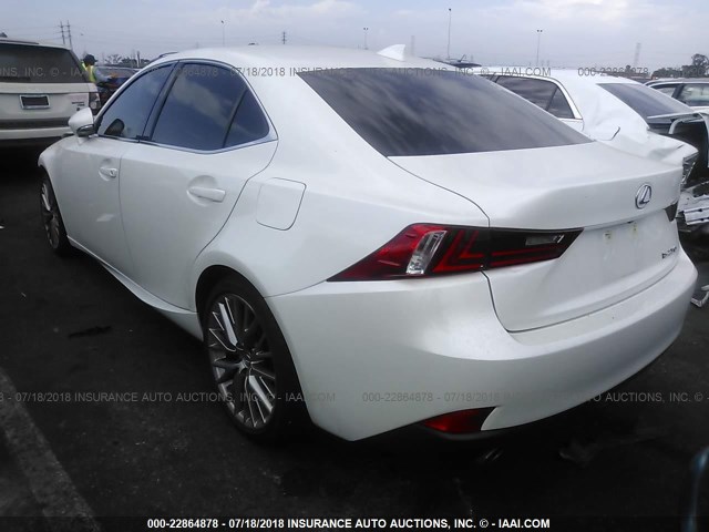 JTHBF1D27E5025821 - 2014 LEXUS IS 250 WHITE photo 3