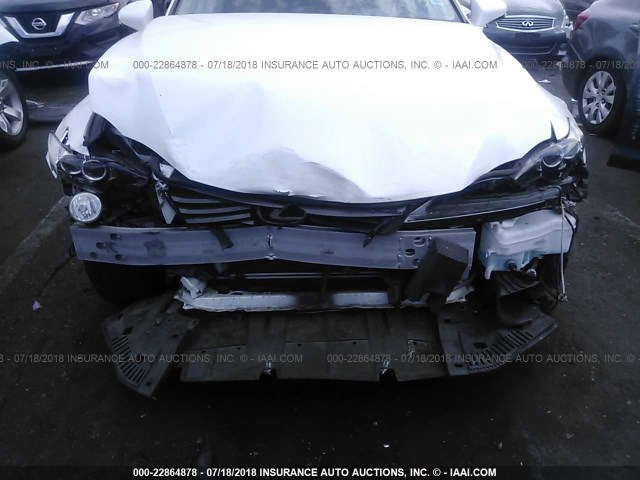 JTHBF1D27E5025821 - 2014 LEXUS IS 250 WHITE photo 6