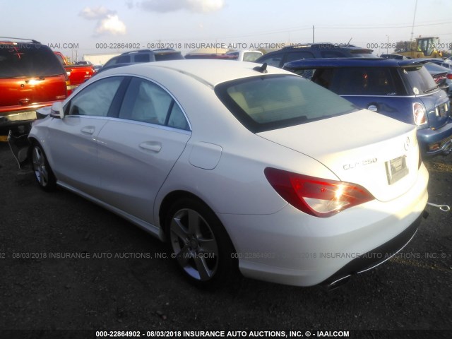 WDDSJ4GB2FN266450 - 2015 MERCEDES-BENZ CLA 250 4MATIC WHITE photo 3