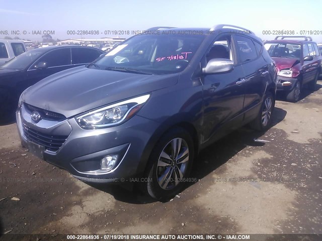 KM8JU3AG7EU893611 - 2014 HYUNDAI Tucson GLS/LIMITED/SE GOLD photo 2