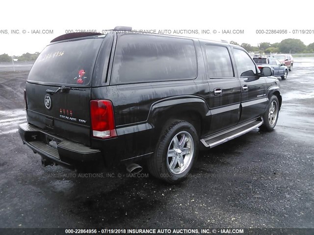 3GYFK66N64G144805 - 2004 CADILLAC ESCALADE ESV BLACK photo 4