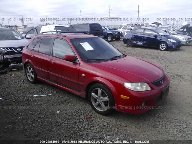 JM1BJ245631105051 - 2003 MAZDA PROTEGE PR5 RED photo 1