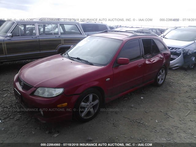 JM1BJ245631105051 - 2003 MAZDA PROTEGE PR5 RED photo 2