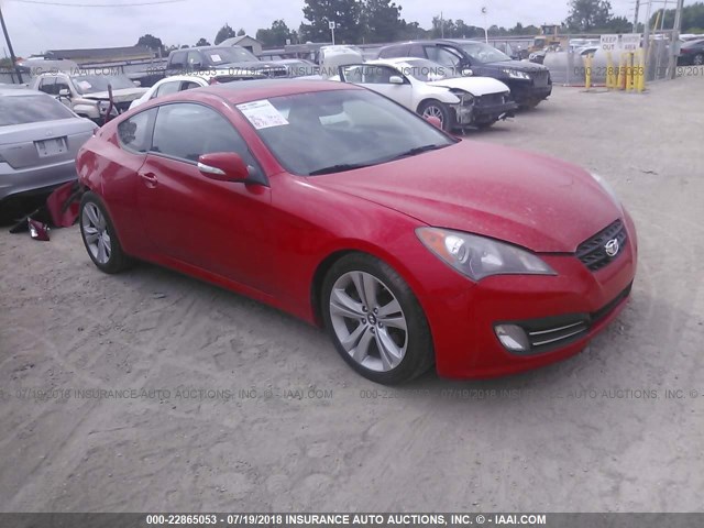 KMHHU6KH4AU003826 - 2010 HYUNDAI GENESIS COUPE 3.8L RED photo 1