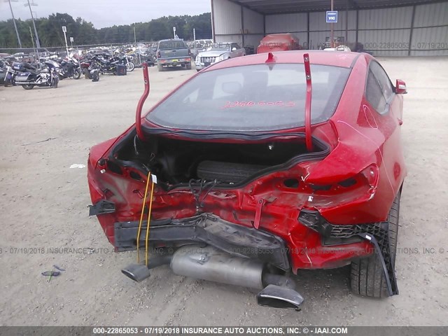 KMHHU6KH4AU003826 - 2010 HYUNDAI GENESIS COUPE 3.8L RED photo 6