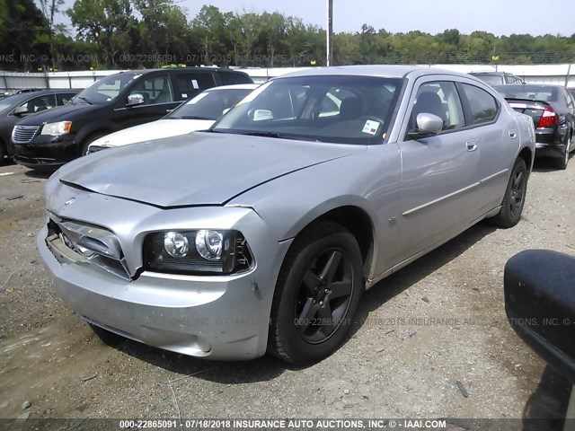 2B3CA3CV7AH108455 - 2010 DODGE CHARGER SXT SILVER photo 2