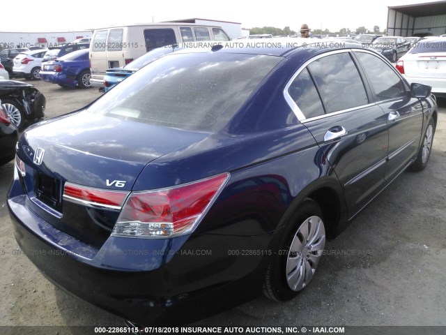 1HGCP3F83CA010481 - 2012 HONDA ACCORD EXL Dark Blue photo 4