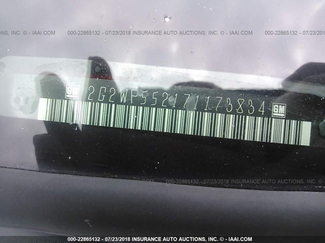 2G2WP552171173834 - 2007 PONTIAC GRAND PRIX RED photo 9