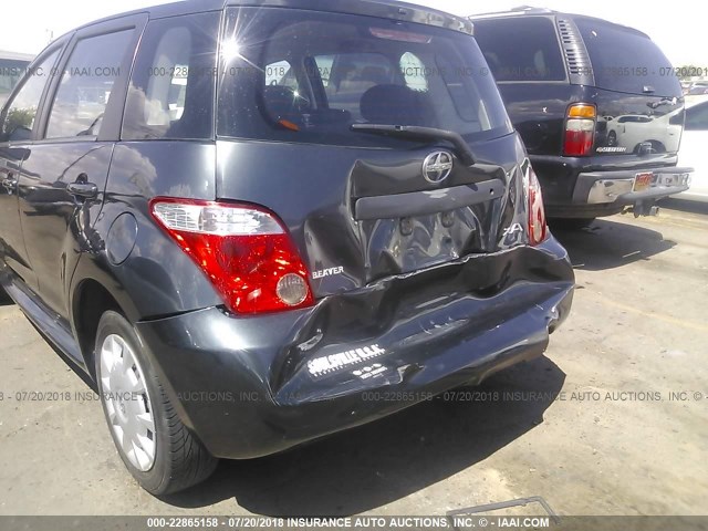 JTKKT604X60168557 - 2006 TOYOTA SCION XA GRAY photo 6