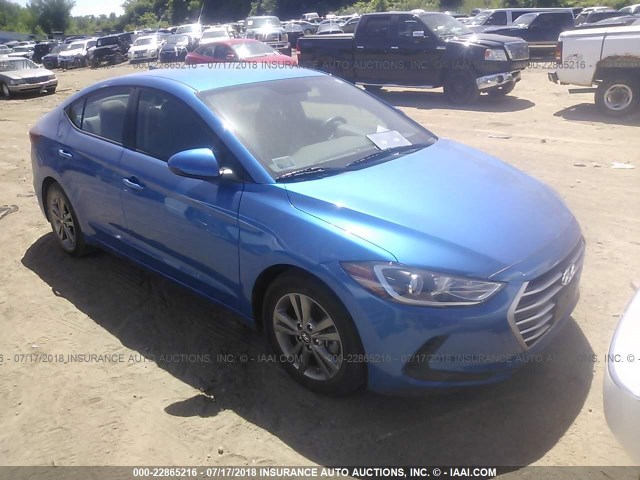 KMHD84LF5HU381524 - 2017 HYUNDAI ELANTRA SE/VALUE/LIMITED BLUE photo 1