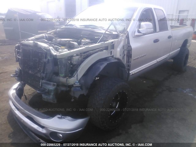 3D7KS28C25G823728 - 2005 DODGE RAM 2500 ST/SLT SILVER photo 2