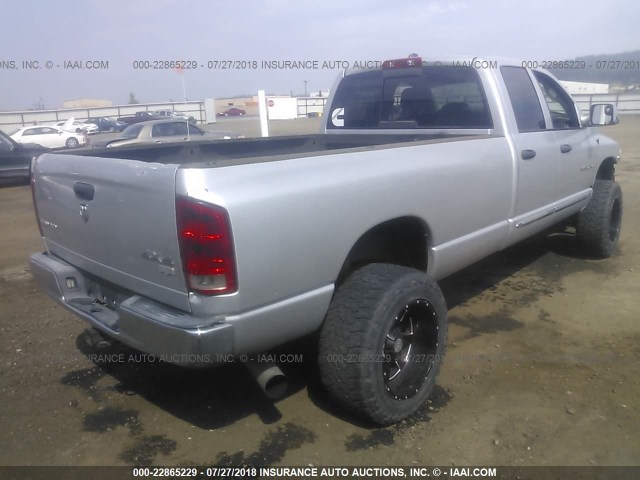 3D7KS28C25G823728 - 2005 DODGE RAM 2500 ST/SLT SILVER photo 4