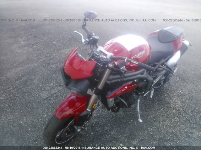 SMTN50PP8GJ755171 - 2016 TRIUMPH MOTORCYCLE SPEED TRIPLE RED photo 2