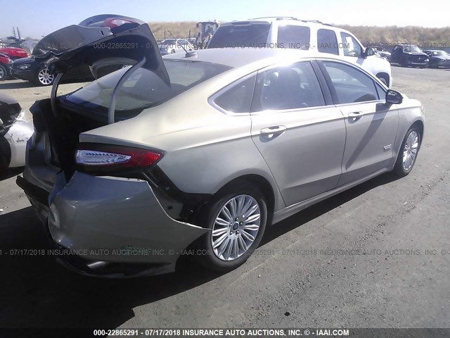 3FA6P0PU2GR134751 - 2016 FORD FUSION SE PHEV GOLD photo 4