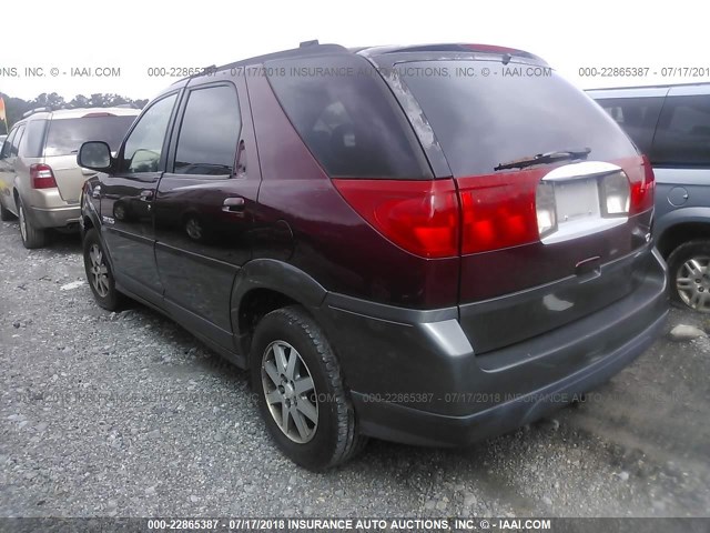 3G5DA03E42S535177 - 2002 BUICK RENDEZVOUS CX MAROON photo 3